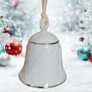 Russ Vintage Porcelain Angel Christmas Ornament Bell